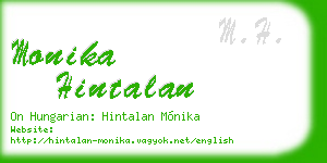 monika hintalan business card