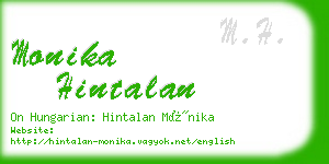 monika hintalan business card